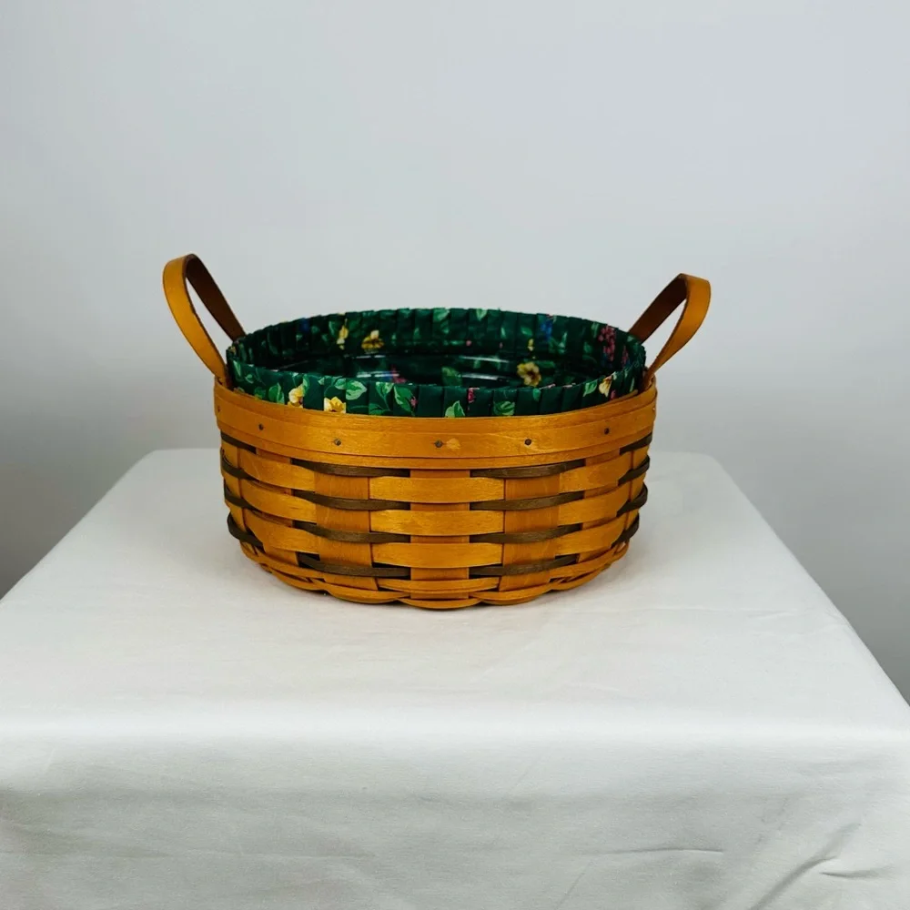 1997 Longaberger Darning Basket #15598, Heritage Collection, w/ Liner/Protector - Picture 1 of 16